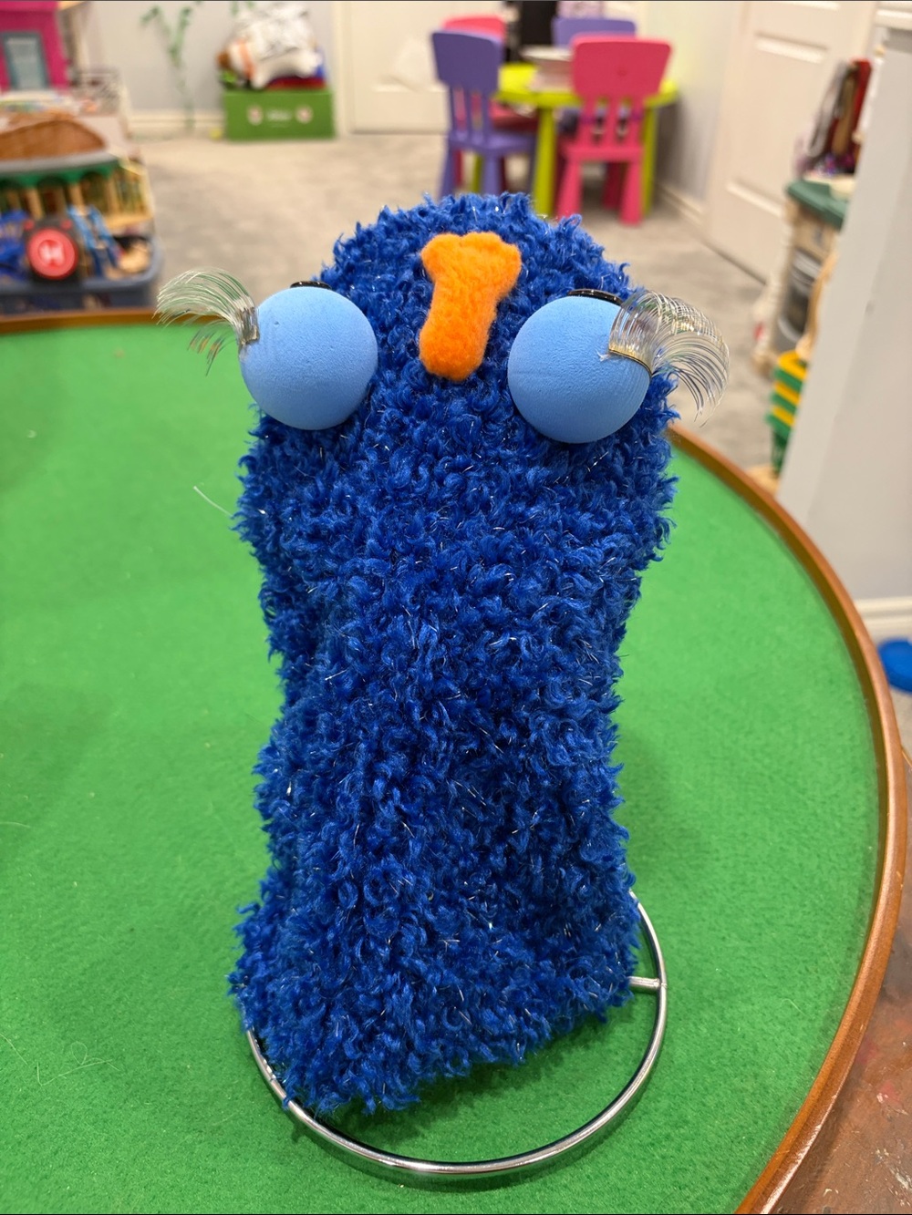Handmade blue puppet - Picture 3 of 3
